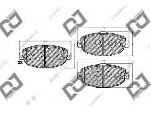 DJ PARTS BP1406 stabdžių trinkelių rinkinys, diskinis stabdys 
 Techninės priežiūros dalys -> Papildomas remontas
04465-24020, 04465-24021, 04465-30120