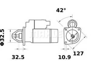 MAHLE ORIGINAL MS 395 starteris
7017 954 M1, 60 05 003 154, 60 05 021 272