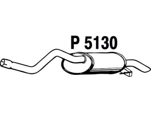 FENNO P5130 galinis duslintuvas 
 Išmetimo sistema -> Duslintuvas
8200043367