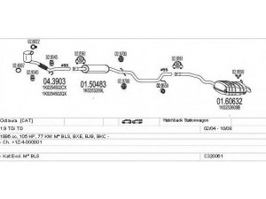 MTS C320061004839 išmetimo sistema 
 Išmetimo sistema -> Išmetimo sistema, visa