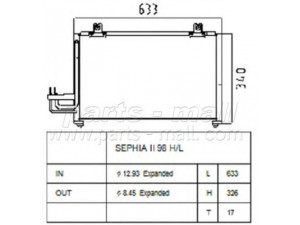 PARTS-MALL PXNCB-026 kondensatorius, oro kondicionierius
1K2A161480A, 1K2A161480B, 1K2N161480