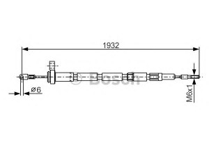 BOSCH 1 987 477 346 trosas, stovėjimo stabdys 
 Stabdžių sistema -> Valdymo svirtys/trosai