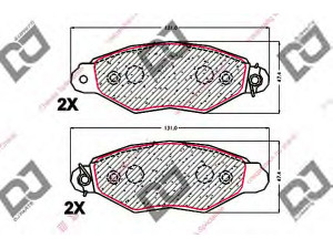DJ PARTS BP1915 stabdžių trinkelių rinkinys, diskinis stabdys 
 Techninės priežiūros dalys -> Papildomas remontas
425205, 425166, 7701205513, 7701205995