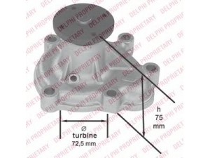 DELPHI WP1872 vandens siurblys 
 Aušinimo sistema -> Vandens siurblys/tarpiklis -> Vandens siurblys
71737987, 93179364, 93182041, 97114682