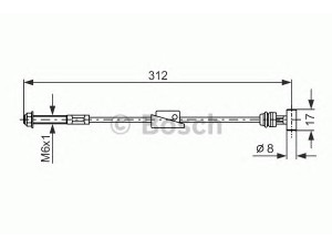 BOSCH 1 987 477 517 trosas, stovėjimo stabdys 
 Stabdžių sistema -> Valdymo svirtys/trosai
1004542, 1079068, 1131657, 1151332
