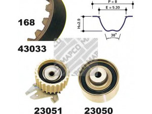 MAPCO 23033 paskirstymo diržo komplektas 
 Techninės priežiūros dalys -> Papildomas remontas
60625130, 71736727