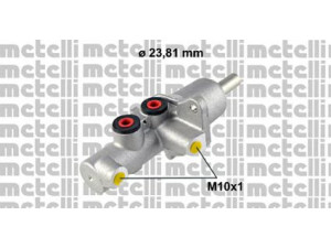 METELLI 05-0603 pagrindinis cilindras, stabdžiai 
 Stabdžių sistema -> Pagrindinis stabdžių cilindras
2D0 611 019E