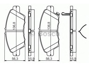 BOSCH 0 986 494 562 stabdžių trinkelių rinkinys, diskinis stabdys 
 Techninės priežiūros dalys -> Papildomas remontas
45022-SZT-G00, 45022-TF0-G01, 45022-TF0-G02