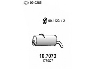 ASSO 10.7073 galinis duslintuvas 
 Išmetimo sistema -> Duslintuvas
1730A2, 1730A3, 1730Q7, 1730A2