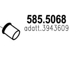 ASSO 585.5068 išleidimo kolektorius 
 Išmetimo sistema -> Išmetimo vamzdžiai
3943609