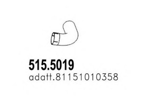 ASSO 515.5019 išleidimo kolektorius 
 Išmetimo sistema -> Išmetimo vamzdžiai
81152055033, 81152055079