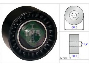 INA 532 0289 10 kreipiantysis skriemulys, paskirstymo diržas 
 Diržinė pavara -> Paskirstymo diržas/komplektas -> Laisvasis/kreipiamasis skriemulys
0830.42, 96 327 221, 96 327 221 80