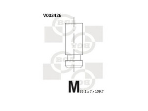 BGA V003426 įleidimo vožtuvas 
 Variklis -> Variklio uždegimo laiko reguliavimo kontrolė -> Vožtuvų eilė -> Vožtuvai/dalys
13201-01B00