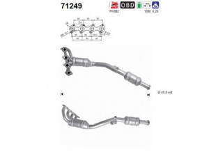 AS 71249 katalizatoriaus keitiklis 
 Išmetimo sistema -> Katalizatoriaus keitiklis
1694901119, 1694901519