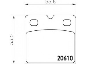 HELLA 8DB 355 005-301 stabdžių trinkelių rinkinys, stovėjimo stabdys 
 Stabdžių sistema -> Rankinis stabdys
420698451A, 420698451D, C2C13800
