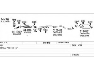 MTS C150010002381 išmetimo sistema 
 Išmetimo sistema -> Išmetimo sistema, visa