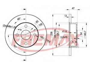 FREMAX BD-1250 stabdžių diskas 
 Stabdžių sistema -> Diskinis stabdys -> Stabdžių diskas
43512-12230, 43512-12500