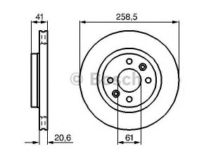 BOSCH 0 986 479 B21 stabdžių diskas 
 Stabdžių sistema -> Diskinis stabdys -> Stabdžių diskas
40206 00Q0K, 40206 00QAA, 60 01 548 578