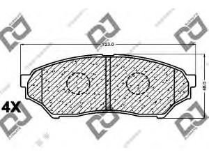 DJ PARTS BP1206 stabdžių trinkelių rinkinys, diskinis stabdys 
 Techninės priežiūros dalys -> Papildomas remontas
MR334950, MR334953, MR449854, MR475453