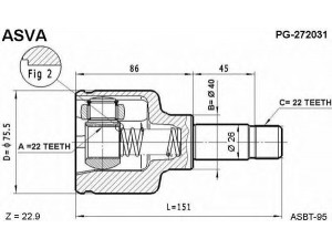 ASVA PG-272031 jungčių komplektas, kardaninis velenas 
 Ratų pavara -> Sujungimai/komplektas
32726E, 32727E, 3272H8, 3272T2