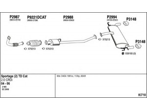 FENNO KI710 išmetimo sistema 
 Išmetimo sistema -> Išmetimo sistema, visa