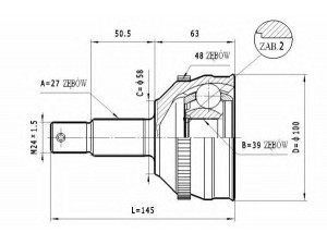 STATIM C.121 jungčių komplektas, kardaninis velenas 
 Ratų pavara -> Sujungimai/komplektas
3272GY, 32733Q, 32729C, 3273GQ