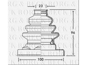 BORG & BECK BCB2679 gofruotoji membrana, kardaninis velenas 
 Ratų pavara -> Gofruotoji membrana
