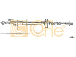 COFLE 1602.5 sankabos trosas 
 Dviratė transporto priemonės -> Kabeliai ir tachometro velenaai -> Sankabos trosas
5936838, X059368380