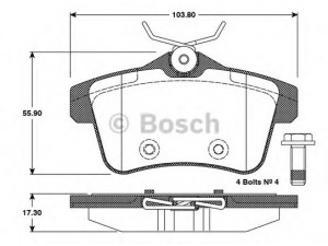 BOSCH 0 986 TB3 101 stabdžių trinkelių rinkinys, diskinis stabdys 
 Techninės priežiūros dalys -> Papildomas remontas
4254 35, 4254 44, 4254 46