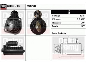 DELCO REMY DRS8910 starteris 
 Elektros įranga -> Starterio sistema -> Starteris
30658567, 3803646, 8602355, 8602818