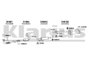 KLARIUS 931331U išmetimo sistema 
 Išmetimo sistema -> Išmetimo sistema, visa
