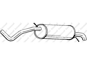 BOSAL 278-233 galinis duslintuvas 
 Išmetimo sistema -> Duslintuvas
6Q9.253.609J, 6Y9.253.609B, 6Q9253609J