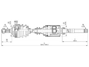 OPEN PARTS DRS6200.00 kardaninis velenas 
 Ratų pavara -> Kardaninis velenas
3273Y7, 3273Y9