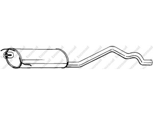 BOSAL 283-495 vidurinis duslintuvas 
 Išmetimo sistema -> Duslintuvas
60.25.101.919, 60.25.101.920, 60.25.107.132