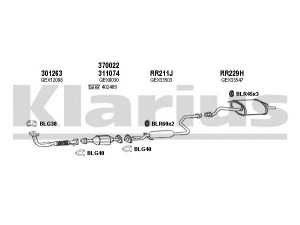 KLARIUS 120078U išmetimo sistema 
 Išmetimo sistema -> Išmetimo sistema, visa