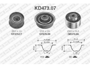 SNR KD473.07 paskirstymo diržo komplektas 
 Techninės priežiūros dalys -> Papildomas remontas
MD115976, MD129355, MD156604, 23357-33120