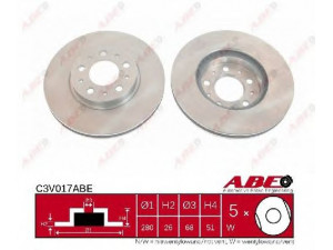 ABE C3V017ABE stabdžių diskas 
 Stabdžių sistema -> Diskinis stabdys -> Stabdžių diskas
271788, 271788-2, 2717880, 2717882