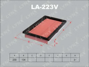 LYNXauto LA-223V oro filtras 
 Techninės priežiūros dalys -> Techninės priežiūros intervalai
1N08-13-Z40, MQ700016, 16546-ED000