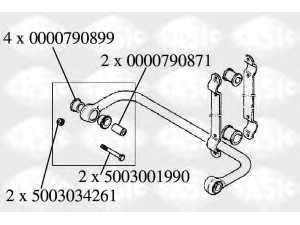 SASIC T251021 remonto komplektas, stabilizatoriaus pakaba