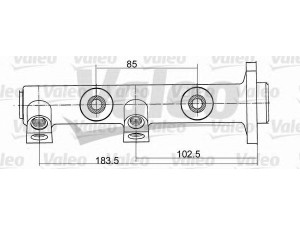 VALEO 350471 pagrindinis cilindras, stabdžiai 
 Stabdžių sistema -> Pagrindinis stabdžių cilindras
7700665654, 7701203276