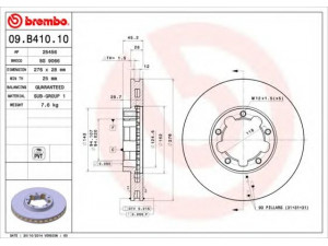 BREMBO 09.B410.10 stabdžių diskas 
 Dviratė transporto priemonės -> Stabdžių sistema -> Stabdžių diskai / priedai
40206MB600, 5001871213