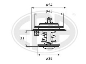 ERA 350310 termostatas, aušinimo skystis 
 Aušinimo sistema -> Termostatas/tarpiklis -> Thermostat
0098463638, 4739264, 4750024, 4828120