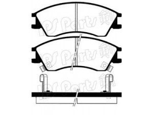 IPS Parts IBD-1710 stabdžių trinkelių rinkinys, diskinis stabdys 
 Techninės priežiūros dalys -> Papildomas remontas
72519-3010, 72519-3011