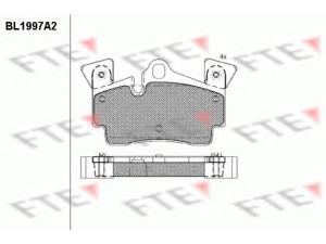 FTE BL1997A2 stabdžių trinkelių rinkinys, diskinis stabdys 
 Techninės priežiūros dalys -> Papildomas remontas
955 352 939 50, 7L5 698 451