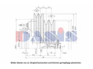 AKS DASIS 851282N magnetinė sankaba, oro kondicionieriaus kompresorius