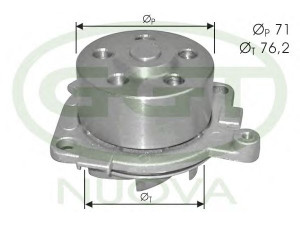 GGT PA10749 vandens siurblys 
 Aušinimo sistema -> Vandens siurblys/tarpiklis -> Vandens siurblys
0060586222, 464410551, 60586222