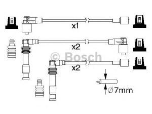 BOSCH 0 986 357 189 uždegimo laido komplektas 
 Kibirkšties / kaitinamasis uždegimas -> Uždegimo laidai/jungtys