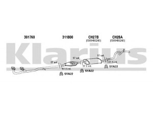 KLARIUS 220005U išmetimo sistema 
 Išmetimo sistema -> Išmetimo sistema, visa