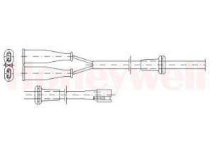 BENDIX 581317 įspėjimo kontaktas, stabdžių trinkelių susidėvėjimas 
 Stabdžių sistema -> Susidėvėjimo indikatorius, stabdžių trinkelės
92861231101, 92861231102, 92861231103