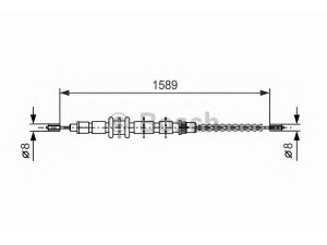 BOSCH 1 987 477 620 trosas, stovėjimo stabdys 
 Stabdžių sistema -> Valdymo svirtys/trosai
60501673, 60580075